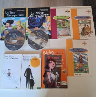Lote de 8 libros francés e ingles