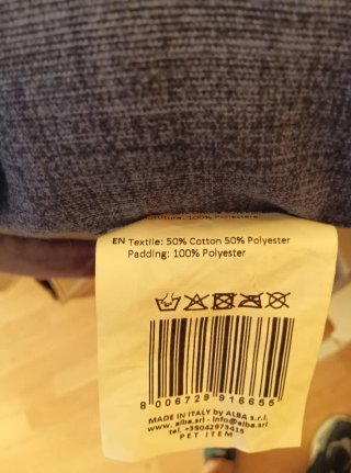 Cama para perro azul/gris