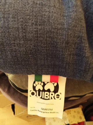 Cama para perro azul/gris