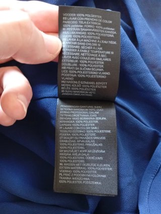 Vestido H&M sin mangas azul talla 46.