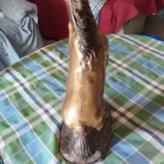 Figura caballo metal cobre bronce