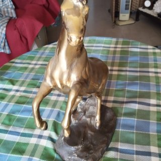 Figura caballo metal cobre bronce