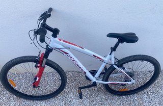 Bicicleta Rockrider Blanca y Roja