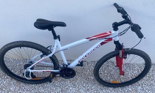 Bicicleta Rockrider Blanca y Roja