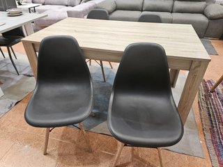 Mesa de comedor de 140cm + 4 sillas nórdicas