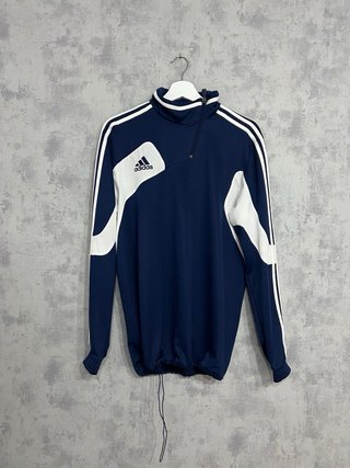 Sudadera Adidas Azul y Blanca Media Cremallera