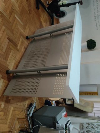 Mesa recibidor metálica, para negocio