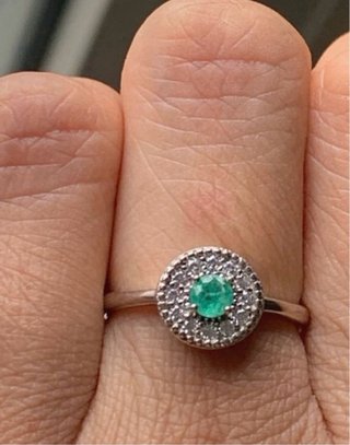 Anillo Plata Esmeralda