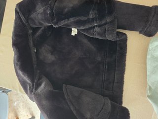 Chaqueta abrigo forrada negra Talla L