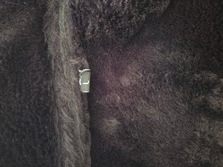 Chaqueta abrigo forrada negra Talla L