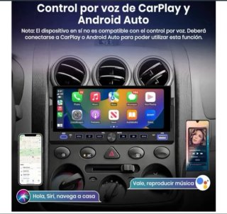 Radio Coche Pantalla Táctil CarPlay 1 DIN