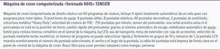 Máquina de coser Singer Brilliance
