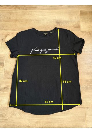Camiseta Negra Massimo Dutti plus que jamais