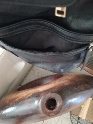 Borsa donna ecopelle nera multi tasche