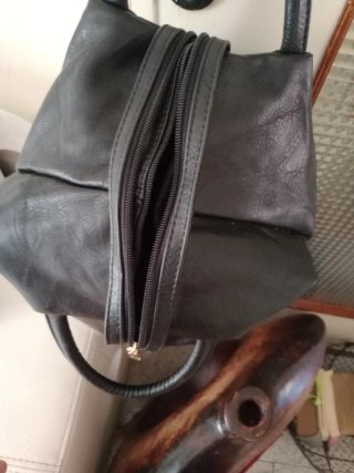 Borsa donna ecopelle nera multi tasche