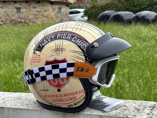 Casco Moto Vintage Route 66