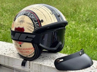 Casco Moto Vintage Route 66