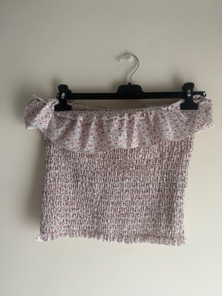 Top floral elástico