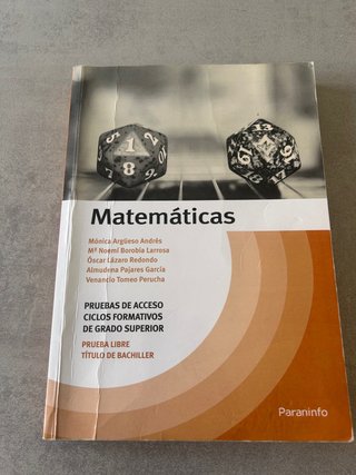 Matemáticas. Temario Pruebas de Acceso a Ciclos...