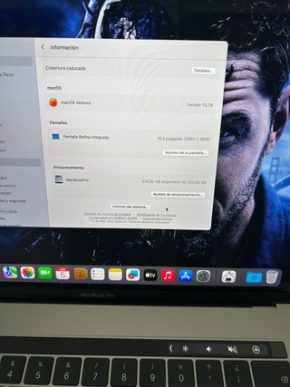 MacBook Pro Argento/Grigio Siderale 15 pollici i7/16 GB
