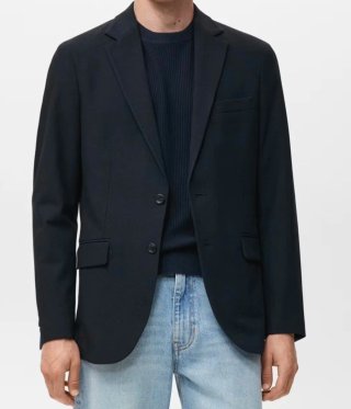 Americana azul hombre