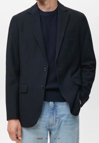 Americana azul hombre