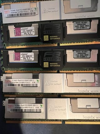 Memorias RAM Servidor 512MB y 1GB