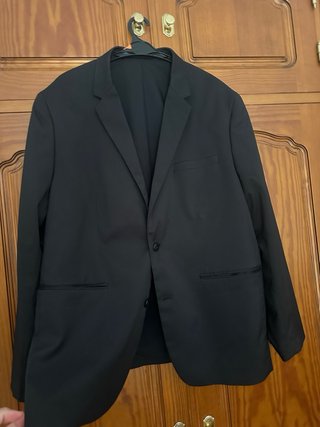 Chaqueta traje negra talla 66