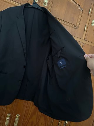 Chaqueta traje negra talla 66