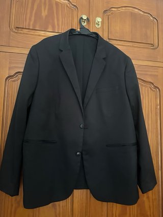 Chaqueta traje negra talla 66