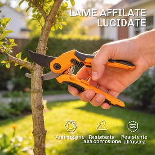 Set da Giardinaggio 4 Pezzi con Cesoie Troncarami