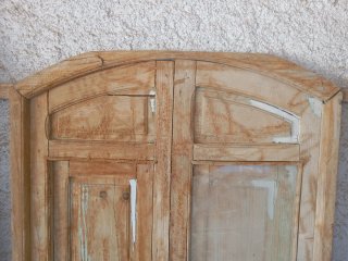 Ventana antigua madera 2 hojas y cristales 148x84