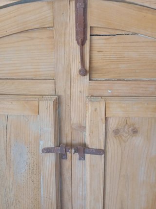 Ventana antigua madera 2 hojas y cristales 148x84