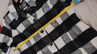 Chaqueta de cuadros. Medidas en las fotos