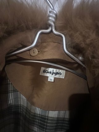 Abrigo ante Corte Inglés con cuello pelo