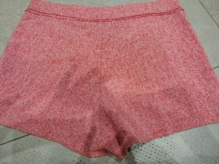 Pantalón corto rosa tweed