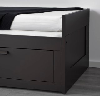 Cama nido doble con cajones - Negro