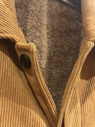 Abrigo largo pana pelo oversize