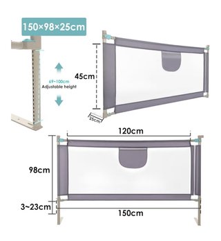 Barandilla infantil para cama 150cm