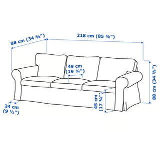 Sofá EKTORP 3 plazas Ikea Blanco