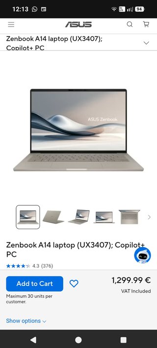 ASUS Zenbook A14 UX3407Q