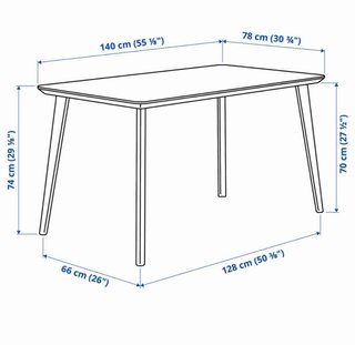Mesa y banco IKEA abedul estilo nórdico