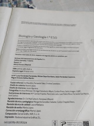 Libro biología y geología 1 ESO Mcgrawhill