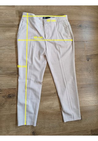 Traje Zara Mujer Beige Chaqueta y Pantalón