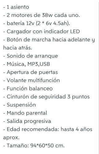 Coche Eléctrico Infantil Rojo