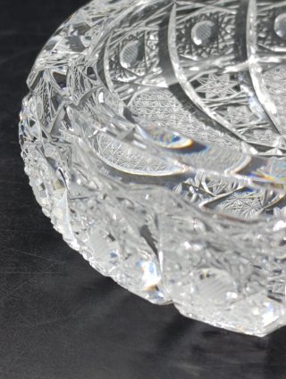 Cenicero cristal tallado Bohemia