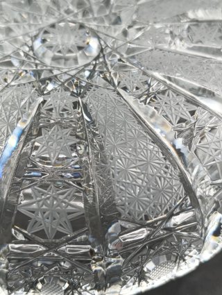 Cenicero cristal tallado Bohemia