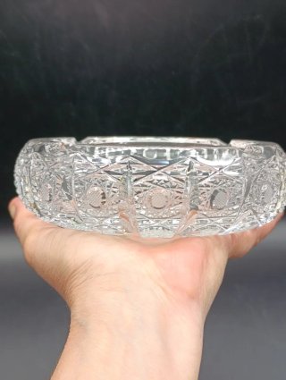 Cenicero cristal tallado Bohemia