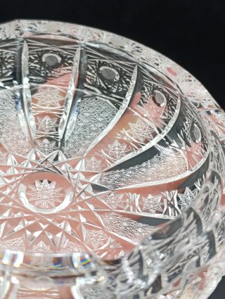 Cenicero cristal tallado Bohemia