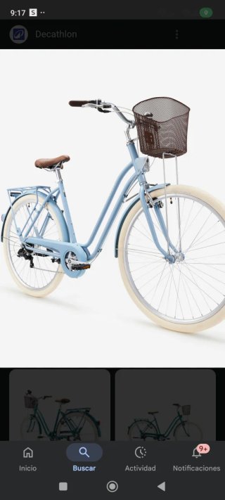 Bicicleta de paseo azul